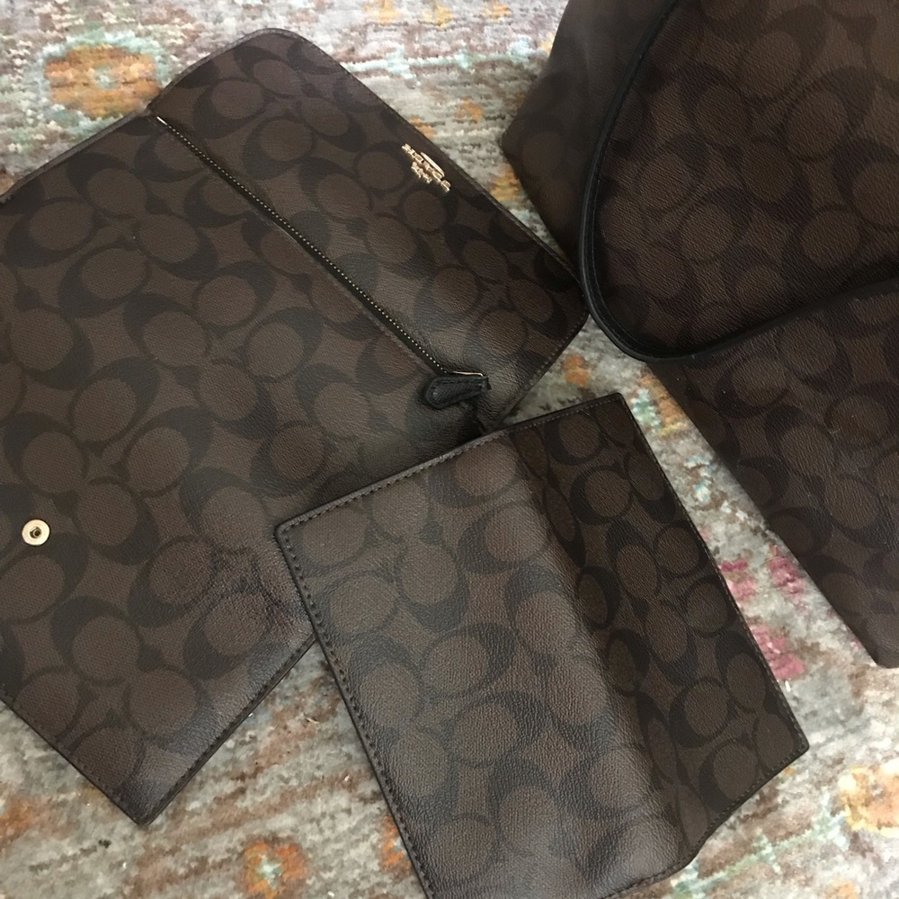 Coach Tote, Wallet, & Checkbook Holder